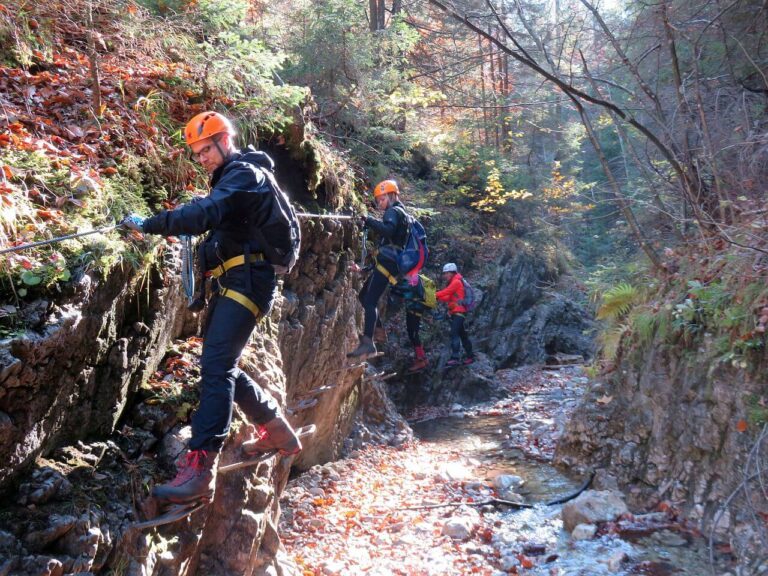 Slovak Paradise national park - Via Ferrata Kyseľ - entry part